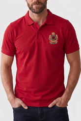 Alpine Men’s Red Cotton Polo Shirt - Crown Edition