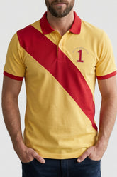 Alpine Men’s Yellow Cotton Polo Shirt - Cross Edition
