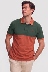 Alpine Men’s Mustard Cotton Polo Shirt - Dual Tone Edition