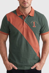 Alpine Men’s Light Green Cotton Polo Shirt - Cross Edition
