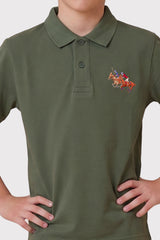 Alpine Kids Classic Polo Shirt Light Green – Premium Cotton