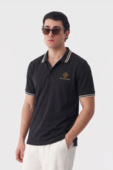 Alpine Men’s Black Cotton Polo Shirt - Limited Edition