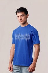Alpine Soundwave Graphic T-Shirt Royal Blue – Premium Cotton Tee