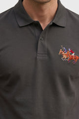 Alpine Men’s Dark Grey Cotton Polo Shirt - Pro Sport Edition