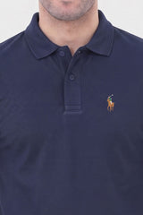 Alpine Men’s Navy Blue Cotton Polo Shirt – Prestige Rider Edition