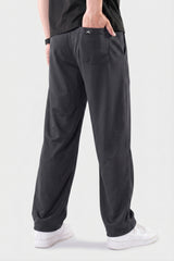 Alpine Textured Men’s Trousers Black - Straight Fit