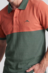 Alpine Men’s Light Green Cotton Polo Shirt - Dual Tone Edition