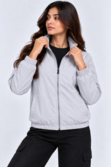 Alpine Women's Wind Breaker Silver Grey