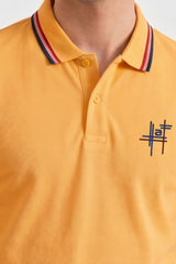 Alpine Men’s Yellow Cotton Polo Shirt - Signature Fit