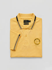 Alpine Men’s Yellow Cotton Polo Shirt - Heritage Badge Edition