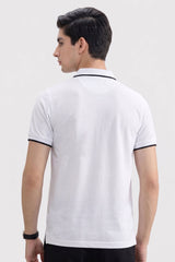 Alpine Men’s White Polo Shirt – Executive Fit