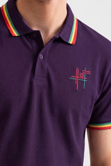Alpine Men’s Purple Cotton Polo Shirt - Signature Fit