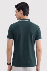Alpine Men’s Dark Green Polo Shirt – Executive Fit