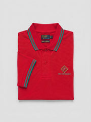 Alpine Men’s Red Cotton Polo Shirt - Limited Edition