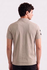 Alpine Men’s Sand Cotton Polo – Royal Rider Edition
