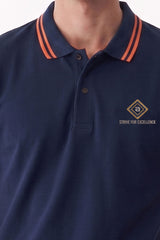 Alpine Men’s Navy Blue Cotton Polo Shirt - Limited Edition