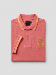 Alpine Men’s Ash Rose Cotton Polo Shirt - Heritage Badge Edition