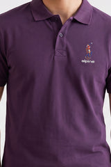 Alpine Men’s Purple Cotton Polo – Royal Rider Edition