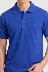 Alpine Men’s Royal Blue Plain Cotton PQ Polo Shirt