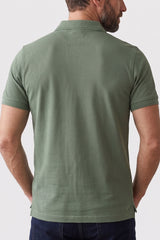 Alpine Men’s Light Green Cotton Polo Shirt - Crown Edition