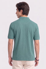 Alpine Men’s Hunter Green Cotton Polo Shirt – Signature Rider Edition