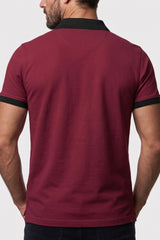 Alpine Men’s Maroon Cotton Polo Shirt - Cross Edition