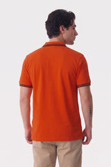 Alpine Men’s Orange Cotton Polo Shirt - Limited Edition