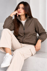 Alpine Women's Wind Breaker Chocolate Brown