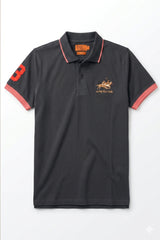 Alpine Men’s - Charcoal Grey Cotton Polo Shirt