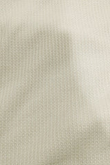Off White V Neck Knitted Polos