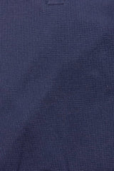 Blue V Neck Knitted Polos