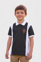 Alpine Kids Panel Polo Shirt Dark Grey – Premium Cotton