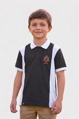 Alpine Kids Panel Polo Shirt Dark Grey – Premium Cotton