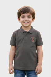 Alpine Kids Polo Shirt Dark Grey – Premium Cotton