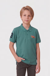 Alpine Kids Classic Polo Shirt Hunter Green – Premium Cotton