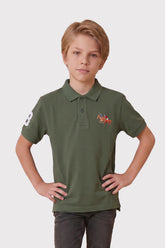 Alpine Kids Classic Polo Shirt Light Green – Premium Cotton