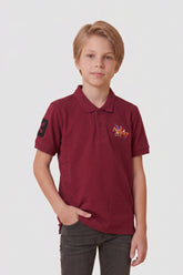 Alpine Kids Classic Polo Shirt Maroon – Premium Cotton