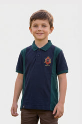 Alpine Kids Panel Polo Shirt Navy Blue – Premium Cotton