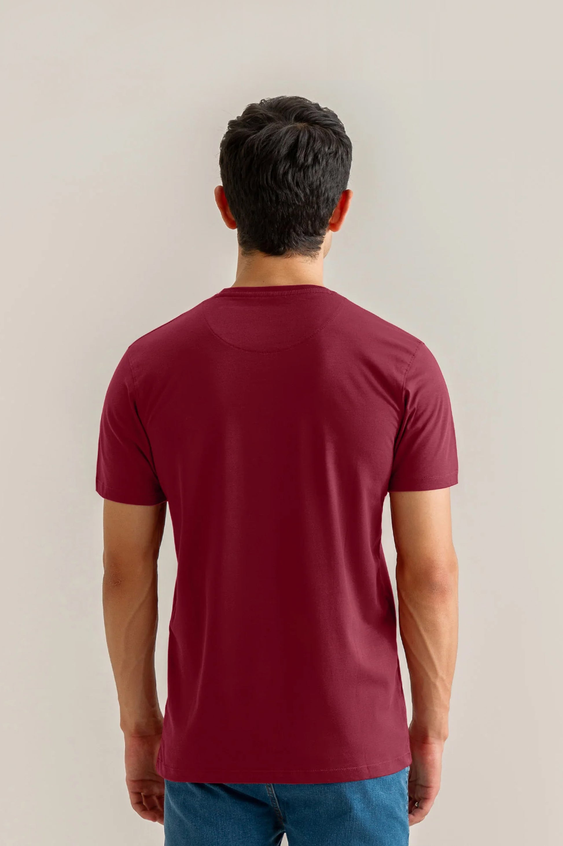 Maroon Basic Tee