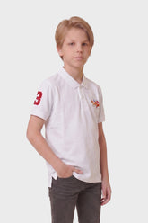 Alpine Kids Classic Polo Shirt White – Premium Cotton