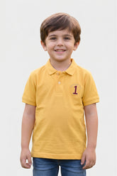 Alpine Kids Polo Shirt Yellow – Premium Cotton