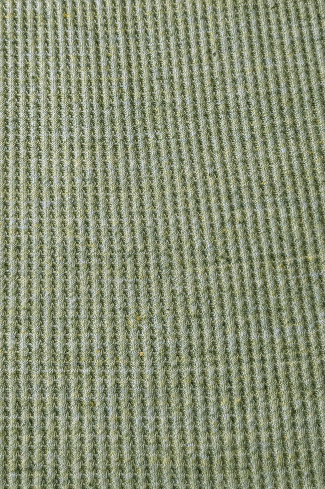 Green V Neck Knitted Polos Main Image