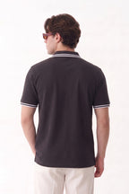 Alpine Men’s Charcoal Grey Cotton Polo Shirt - Limited Edition