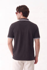 Alpine Men’s Charcoal Grey Cotton Polo Shirt - Limited Edition