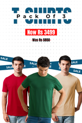 Alpine - Basic T-Shirt Bundle Offer - Red, Forest Green & Sand