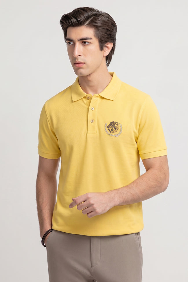 Alpine Men’s Lemon Polo – Royal Lion Edition Hover Image