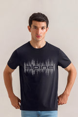 Alpine Soundwave Graphic T-Shirt Black – Premium Cotton Tee