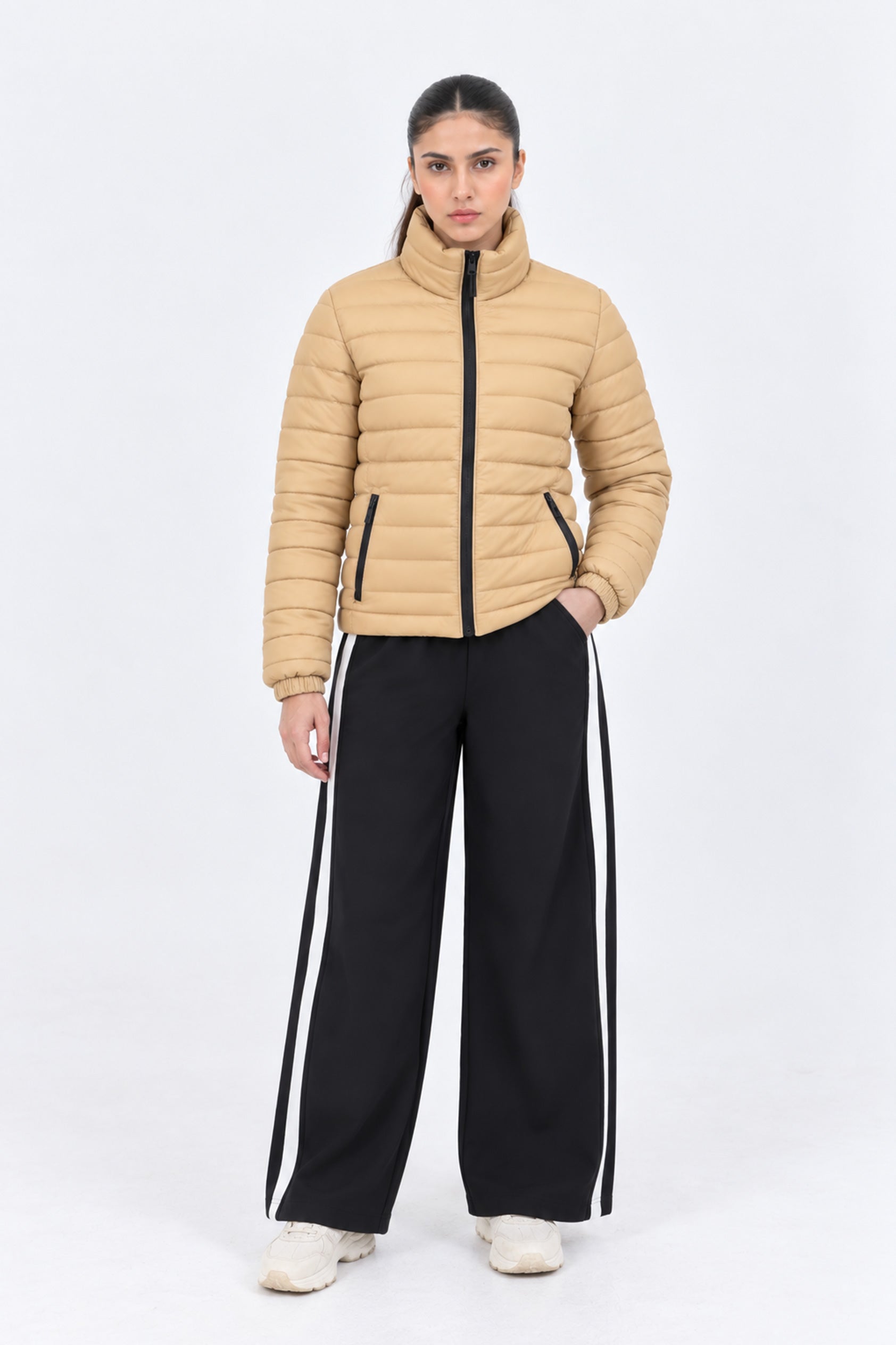 Alpine Women's Puffer Jacket Beige