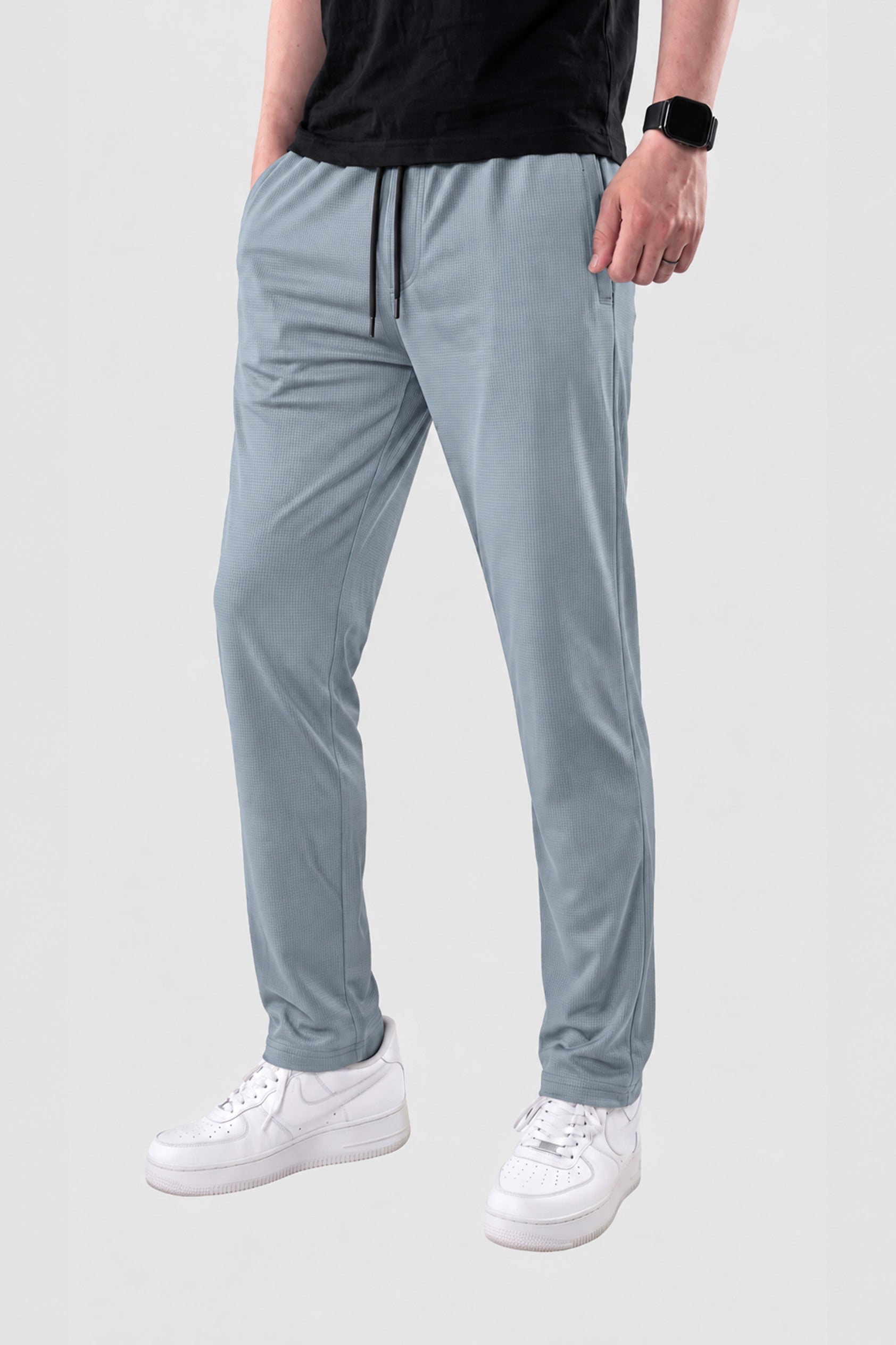 Alpine Men’s Silver Grey Imported Square Mesh  Lycra Trouser