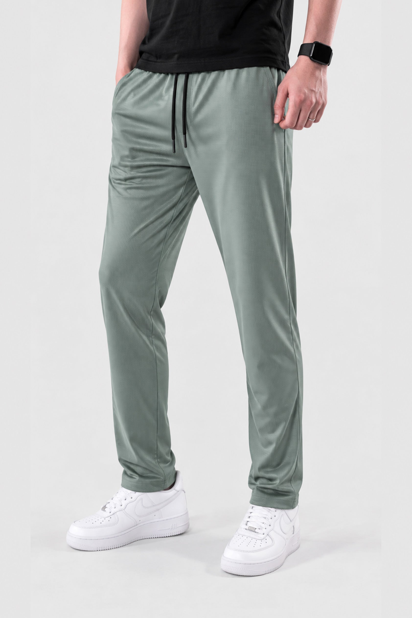 Alpine Men’s Light Green Imported Square Mesh  Lycra Trouser